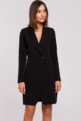 Elegancka sukienka marynarka biznesowa do pracy czarna