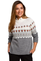 Sweter norweski szary damski