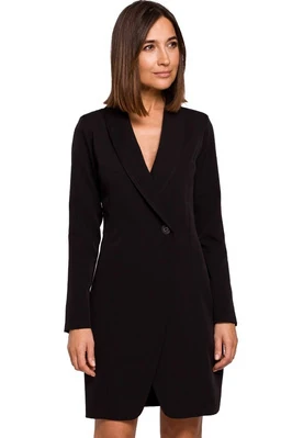 Elegancka sukienka marynarka biznesowa do pracy czarna