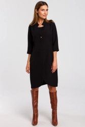 Sukienka marynarka elegancka żakietowa asymetryczna czarna