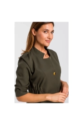 Sukienka marynarka elegancka żakietowa asymetryczna zielona