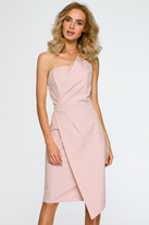 Sukienka wieczorowa ołówkowa z gorsetem asymetryczna czarna