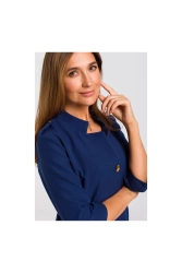 Sukienka marynarka elegancka żakietowa asymetryczna granat