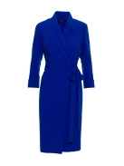 Elegancka sukienka ołówkowa kopertowa z wiązaniem chabrowa