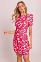 Elegancka sukienka trapezowa mini czerwona