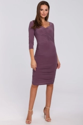 Zjawiskowa mocno dopasowana sukienka z marszczeniami