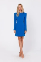 Elegancka klasyczna sukienka ołówkowa niebieska