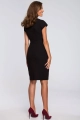 Sukienka ołówkowa z modelującymi przeszyciami czarna