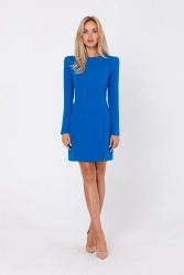 Elegancka klasyczna sukienka ołówkowa niebieska
