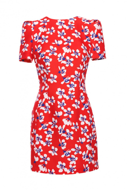 Elegancka sukienka trapezowa mini czerwona