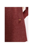 Elegancka sukienka tweedowa trapezowa mini bordowa