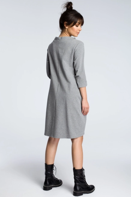 Sukienka sportowa bombka oversize bawełniana szara