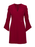 Elegancka sukienka trapezowa mini bordowa