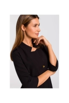 Sukienka marynarka elegancka żakietowa asymetryczna midi czarna