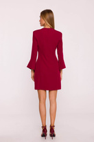Elegancka sukienka trapezowa mini bordowa