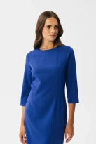 Elegancka sukienka ołówkowa z rozcięciem chaber