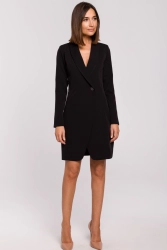 Elegancka sukienka marynarka biznesowa do pracy czarna