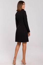 Elegancka sukienka marynarka biznesowa do pracy czarna