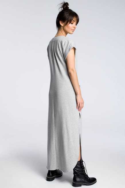 Długa komfortowa sukienka z rozcięciami