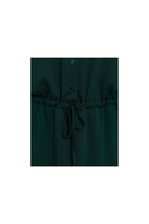 Sukienka koszulowa szmizjerka z wiązaniem w talii butelkowa zieleń