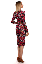 Sukienka dzianinowa midi dopasowana tuba czerwona