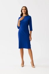 Elegancka sukienka ołówkowa z rozcięciem chaber