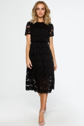 Sukienka koronkowa czarna wieczorowa dwuczęściowa