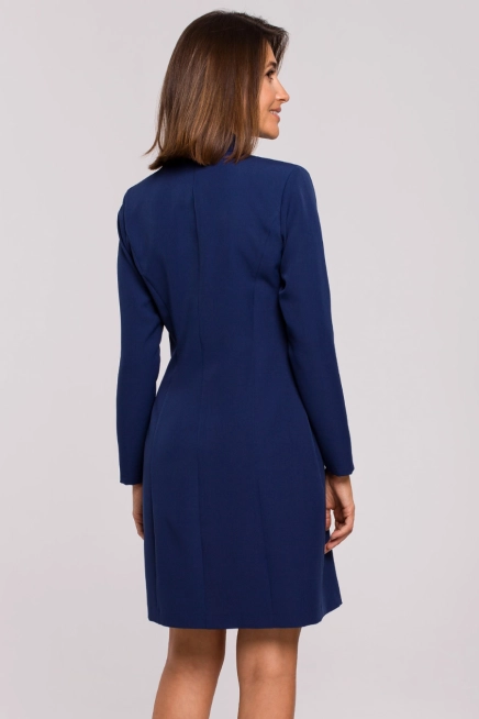 Elegancka sukienka marynarka biznesowa do pracy granatowa