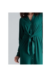 Sukienka koszulowa szmizjerka z wiązaniem w pasie