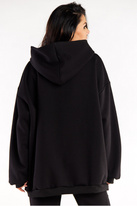 Bluza oversize z kapturem bawełniana czarna