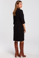 Sukienka marynarka elegancka żakietowa asymetryczna midi czarna