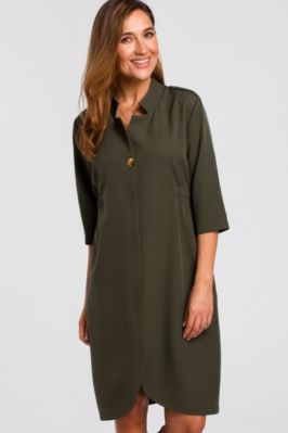 Sukienka marynarka elegancka żakietowa asymetryczna zielona