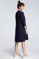 Sukienka sportowa bombka oversize bawełniana granatowa