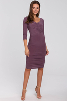 Zjawiskowa mocno dopasowana sukienka z marszczeniami