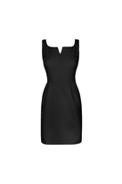 Klasyczna ołówkowa sukienka mini na ramiączkach czarna
