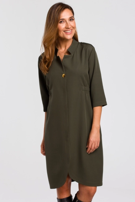 Sukienka marynarka elegancka żakietowa asymetryczna zielona